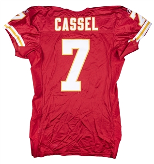 2010 Matt Cassel Game Used Kansas City Chiefs Home Jersey Photo Matched To 10/31/2010 